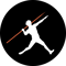 AIM Javelin Thrower Circle Icon - Black background