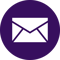 Purple Envelope in circle icon